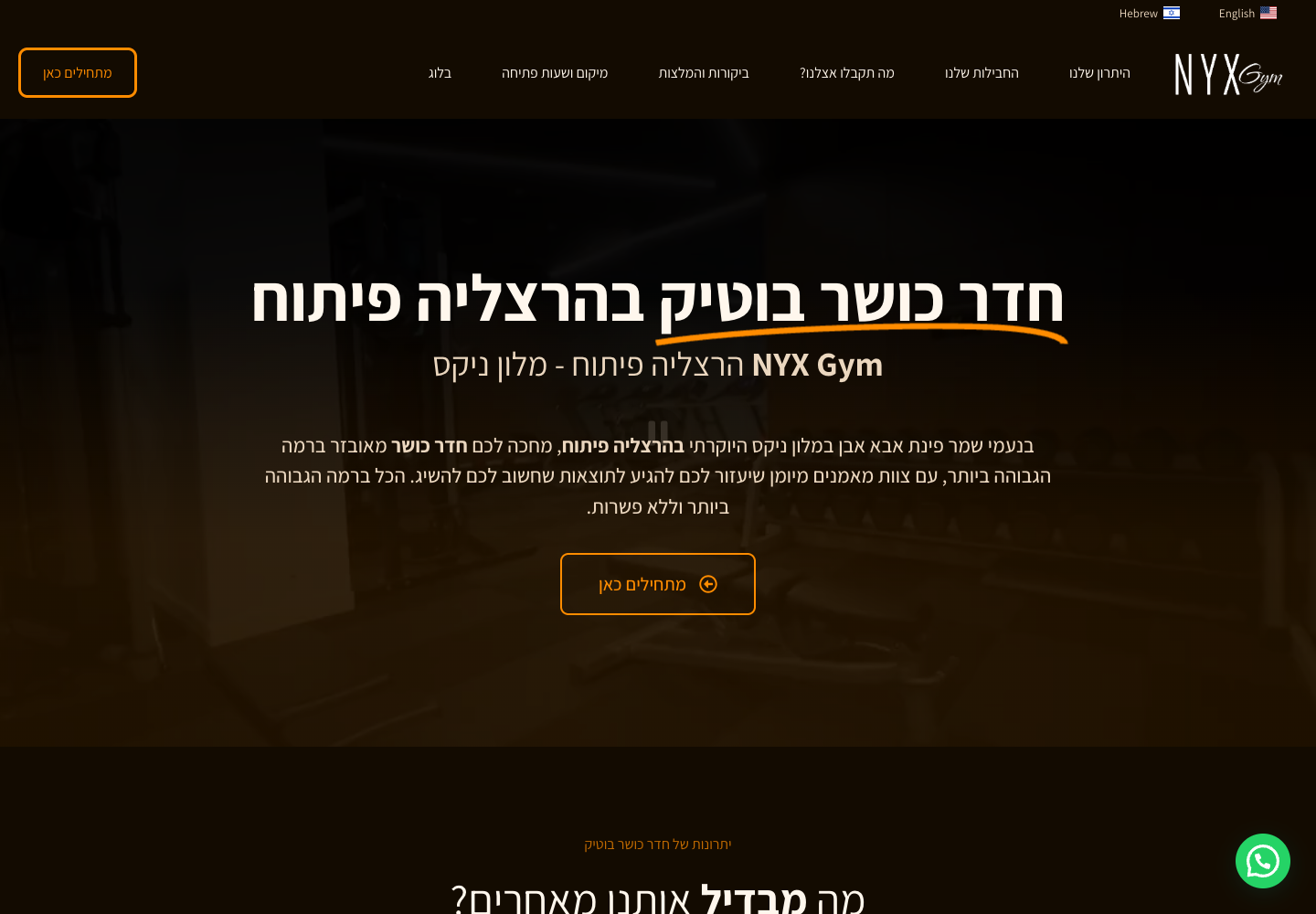 The original NYX Gym website